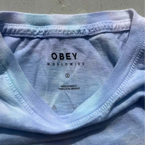 Women's Obey T-Shirt Multicolor Spell-Out S Streetwear Y2K Andre Giant Peace - Picture 3 of 12